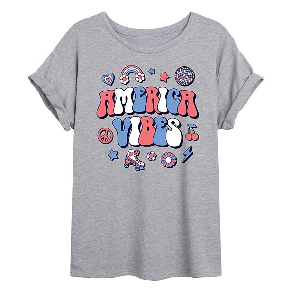 

Футболка America Vibes oversized для подростков Unbranded, Heather Gray