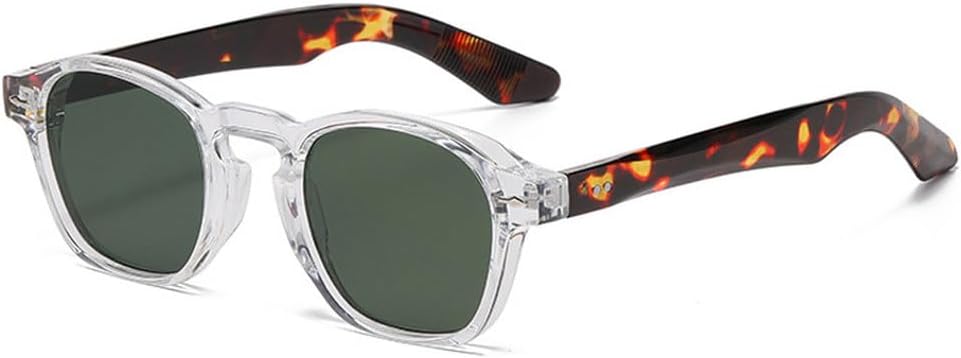 

Мужские солнцезащитные очки Retro Rivets, модные сине-зеленые, трендовые оттенки, защита от ультрафиолета UV400, женские очки в прозрачной оправе HVTVTLA, Clear Dark Green