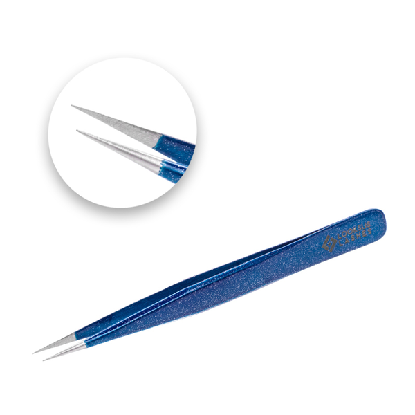 

Пинцет для наращивания ресниц 1, 1 упаковка. Looksus Lashes Blue