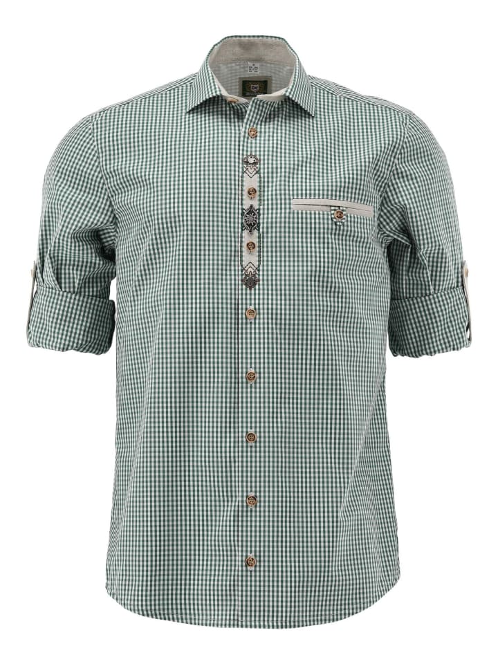 

Традиционная рубашка сухели темно-зеленого цвета OS-Trachten