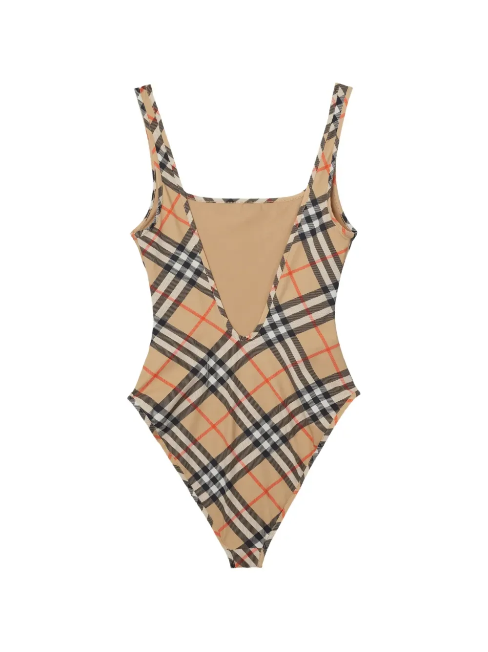 Купальник BURBERRY, женский, клетчатый, бежевый — фото 2