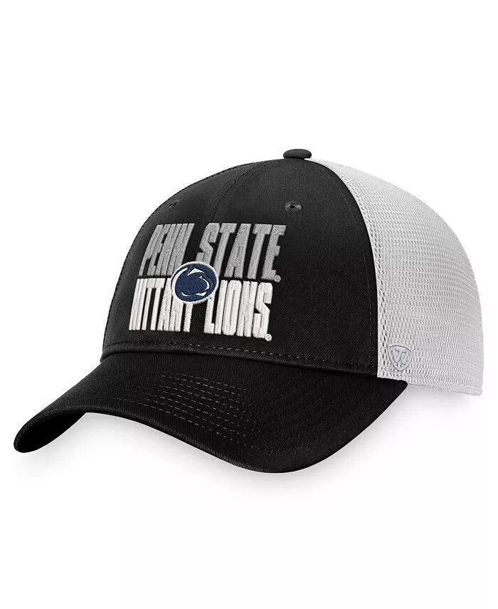 

Мужская черно-белая кепка Penn State Nittany Lions Stockpile Trucker Snapback Top Of The World