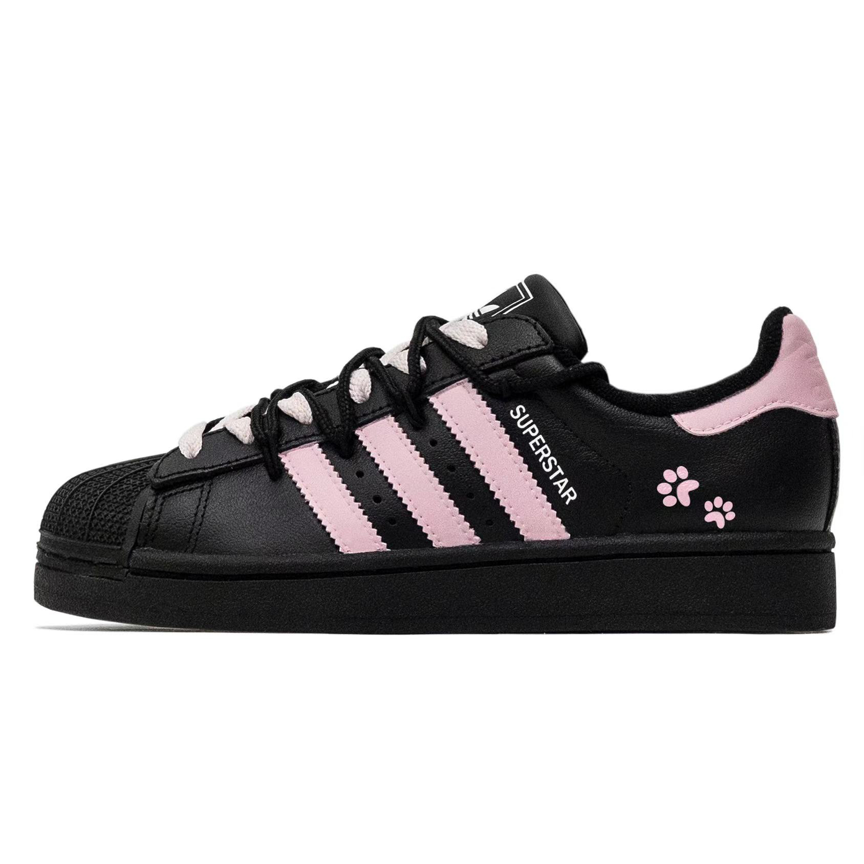 

Adidas Originals Скейтбордные кроссовки Superstar 2, унисекс, низкие, черный с розовым принтом