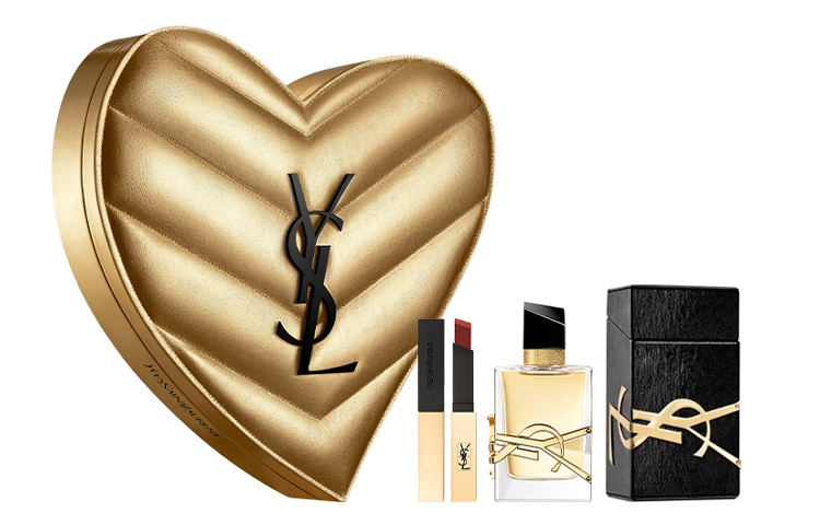 SAINT LAURENT Набор блеска для губ Little Gold Bar из трех предметов, стойкий — фото 2