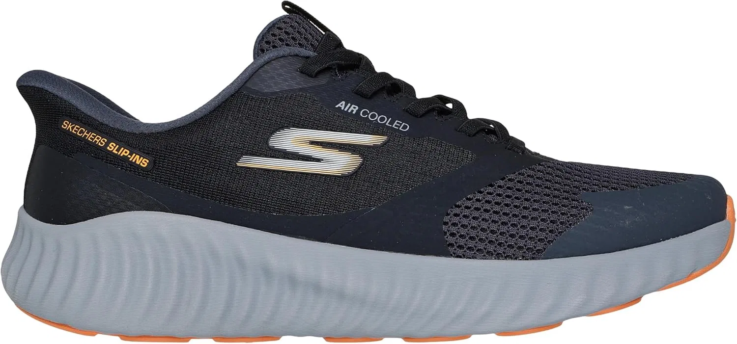 Мужские кроссовки Skechers Go Run Now Starfuse Hands Free Slip-in Trainers, Black Grey