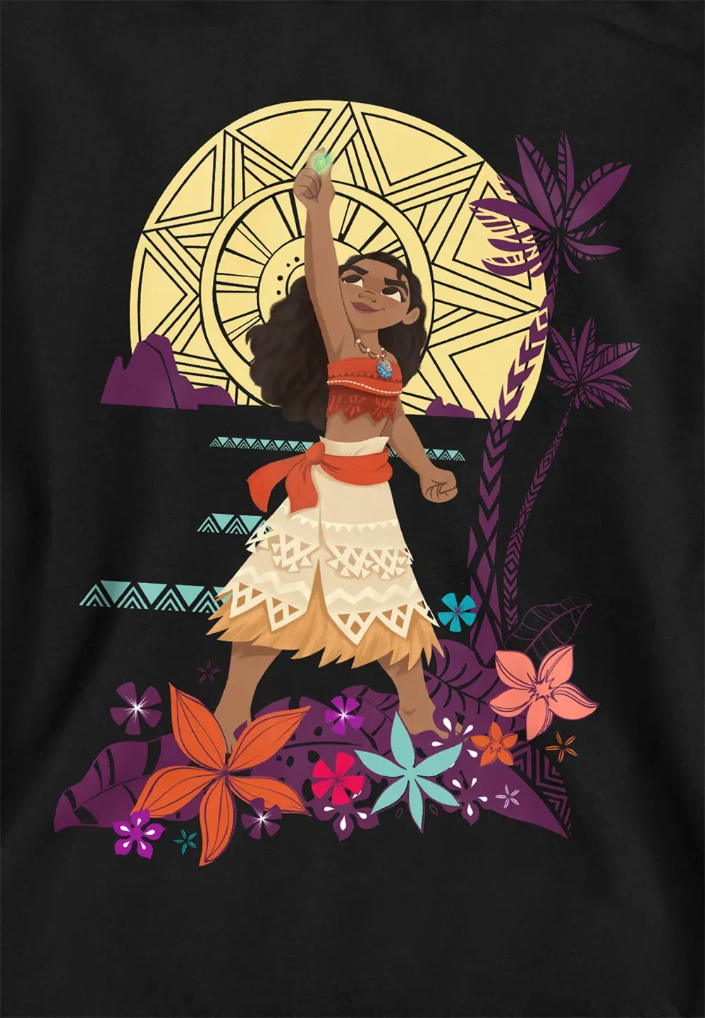 Детский худи Moana Heart Sunset, черный, Disney, черный — фото 2