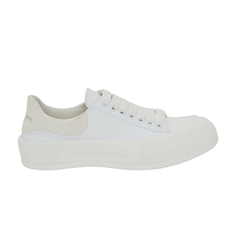

Кроссовки Alexander McQueen Deck Lace-Up Plimsoll 'White', белый