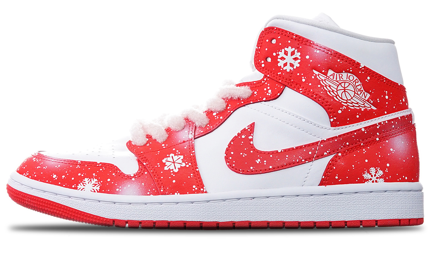 

Кроссовки Air JORDAN 1 Vintage Basketball Shoes Women's High-Top Red White