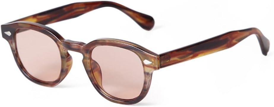 

Солнцезащитные очки с градиентным синим покрытием и круглыми заклепками UV400 для женщин и мужчин, для занятий спортом на открытом воздухе и верховой езды UYPTK, C20 Grain Tea Pink