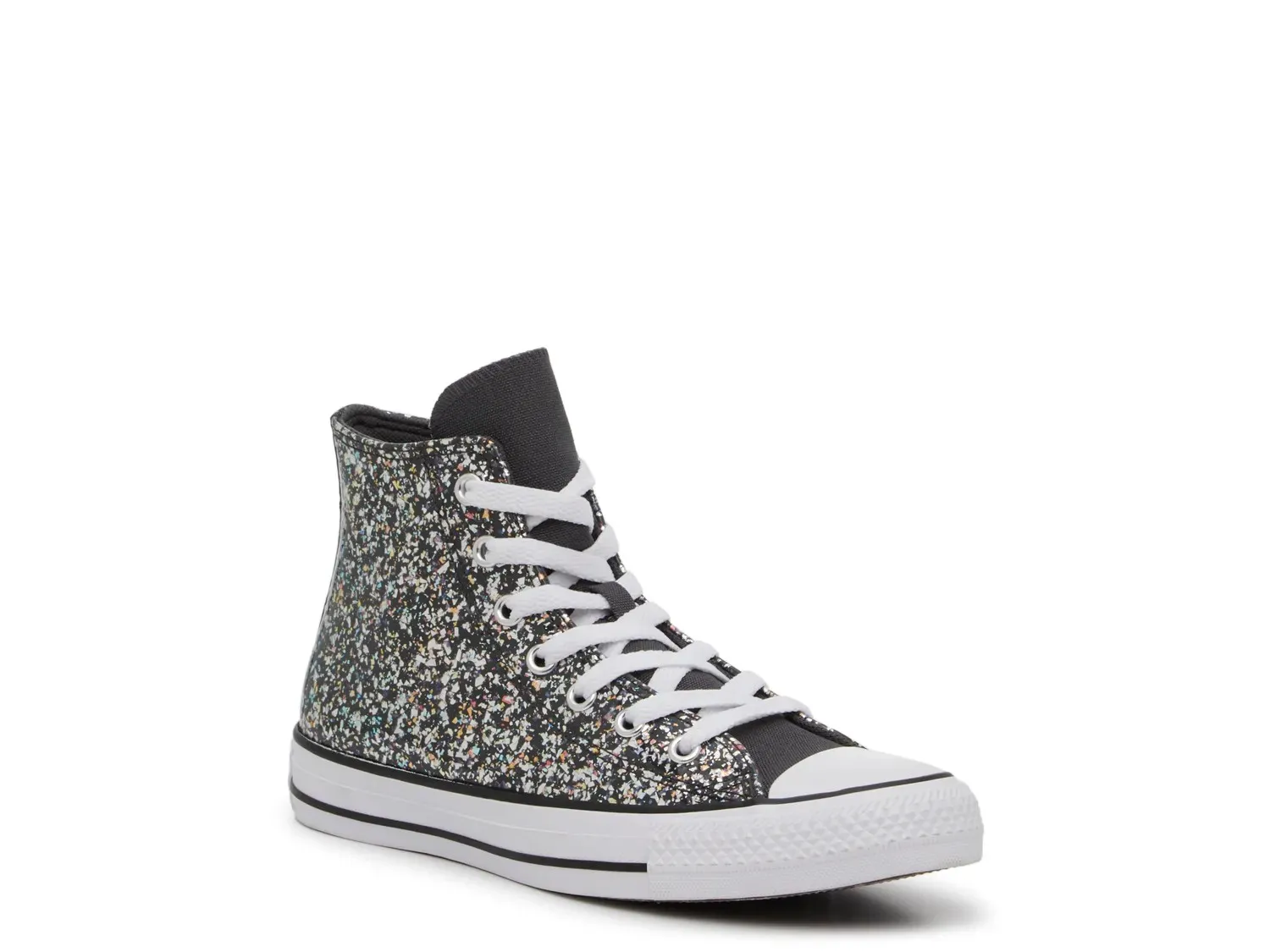 

Высокие кеды Converse Chuck Taylor All Star Glitter — детские, темно-серые/многоцветные