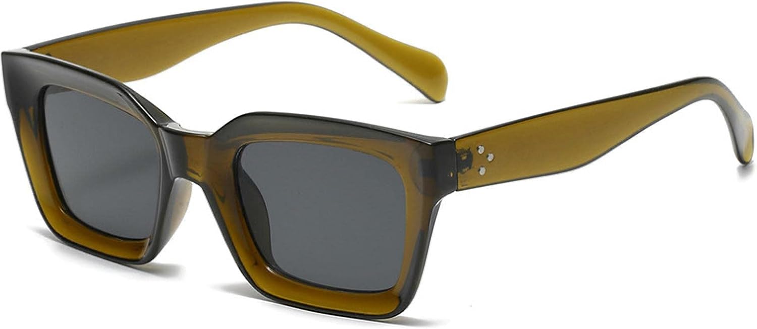 

Популярные модные женские солнцезащитные очки «кошачий глаз» в стиле ретро, ​​прозрачные с градиентом, мужские очки с защитой от УФ-излучения UV400 TVTBBVV, Olive Green Gray