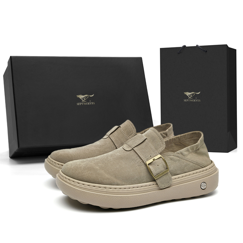 

Низкие повседневные туфли мужские SEPTWOLVES, Apricot (Standard Leather Shoe Size)