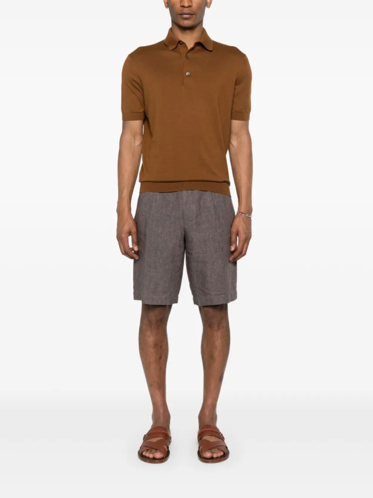 

Льняные шорты Zegna, коричневый