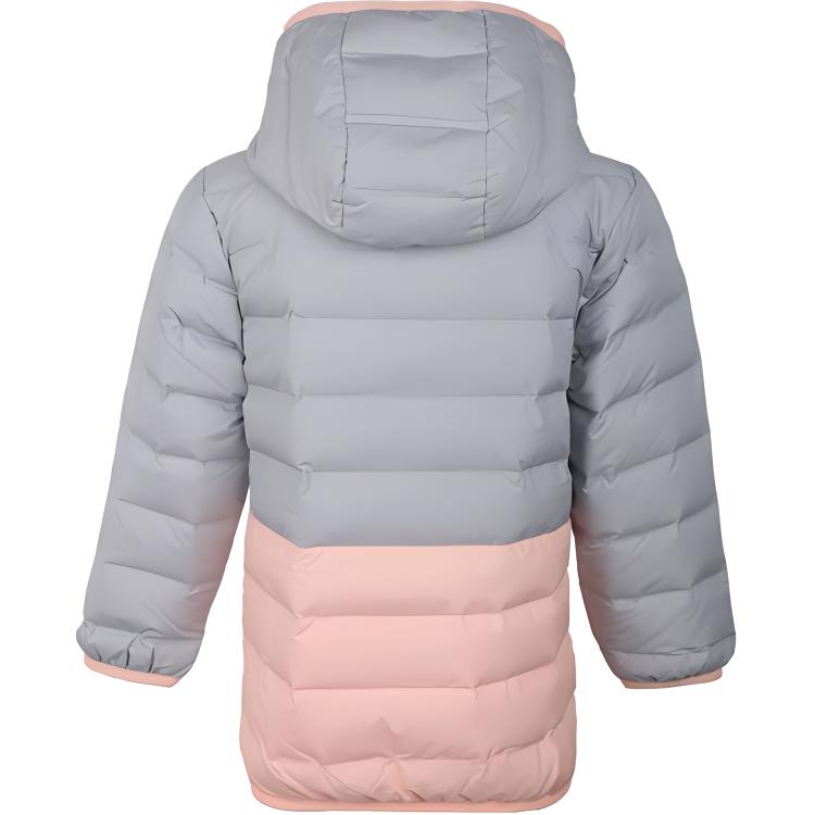 Детская пуховая куртка Adidas, розовый/серый — фото 3