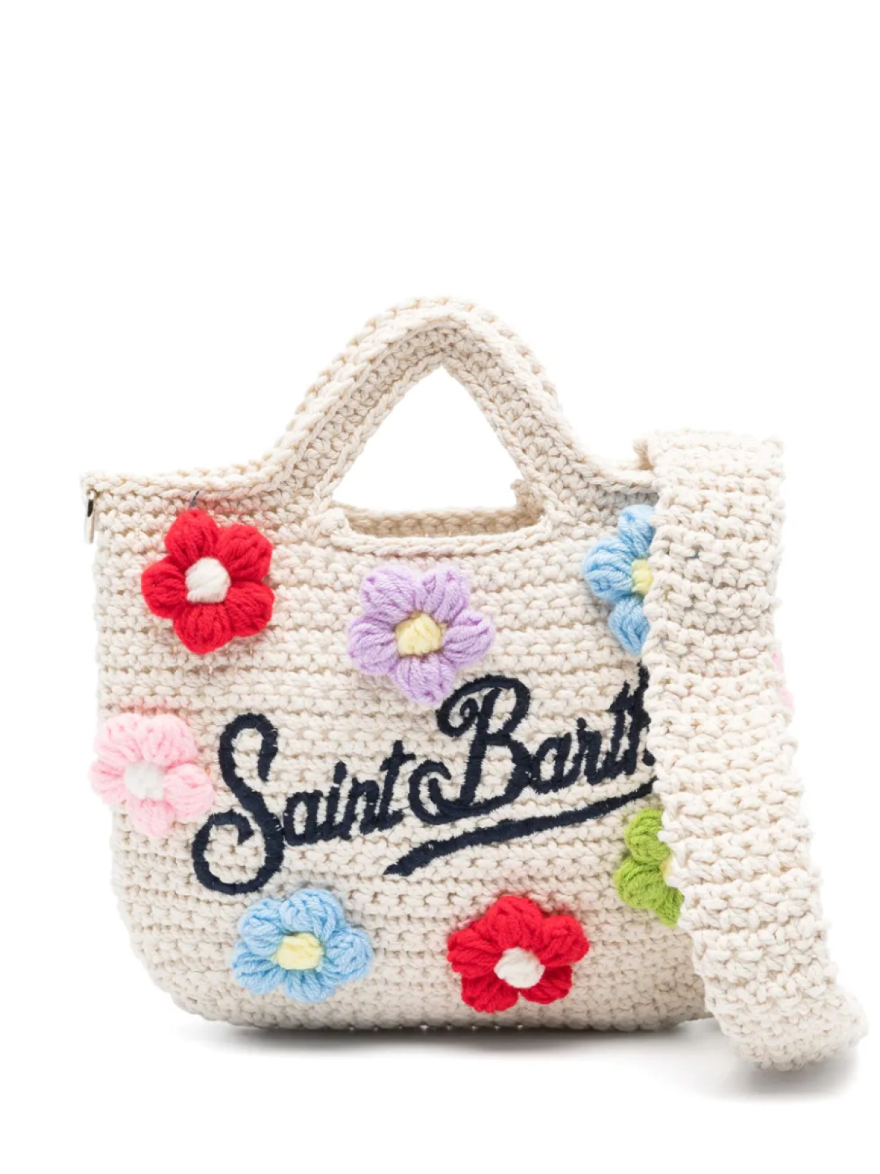 

Сумка-тоут, связанная крючком MC2 Saint Barth Kids, белый