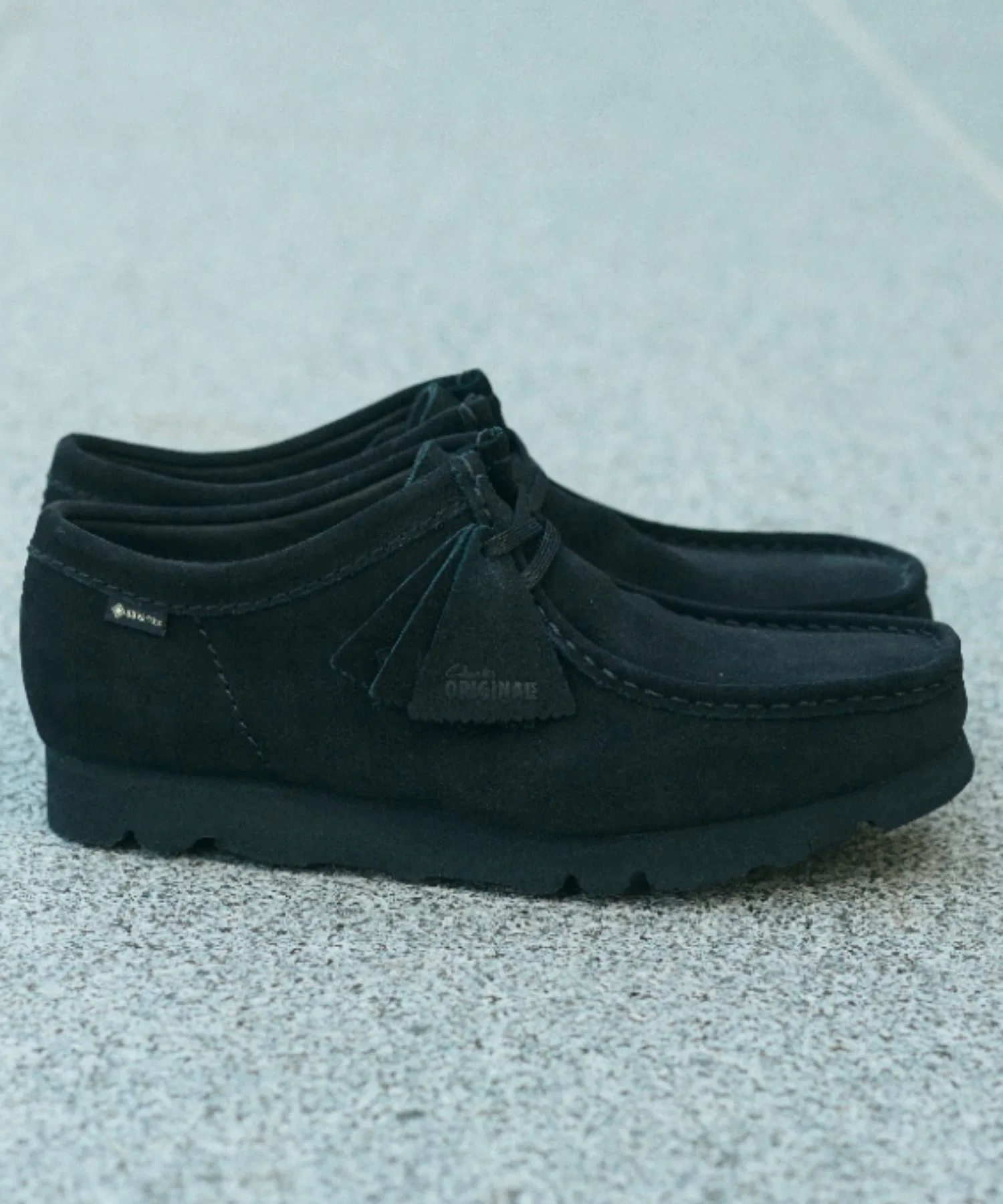 Мужские мокасины Clarks WALLABEE GTX чёрные