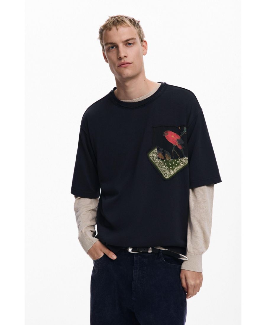 

Мужская футболка с принтом Desigual, Black, Черный, Мужская футболка с принтом Desigual, Black