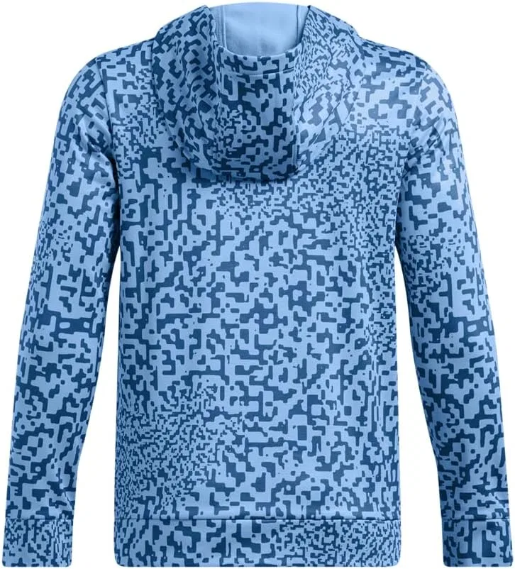 Детская флисовая толстовка Under Armour с принтом Under Armour, (465) Horizon Blue/Tech Blue/Black — фото 2