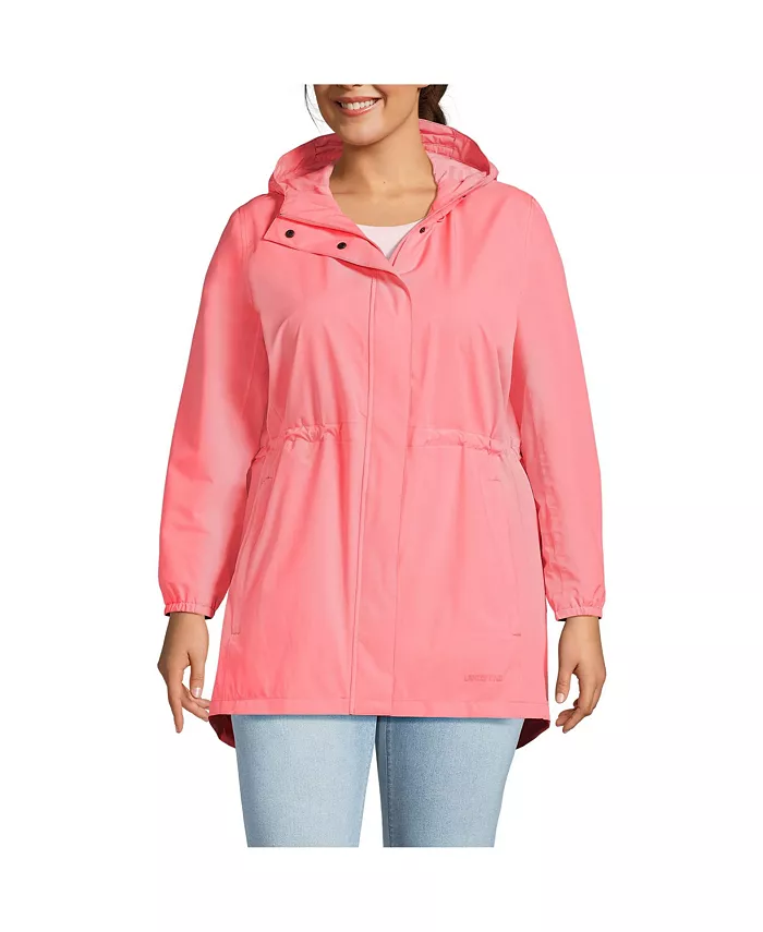 

Водонепроницаемый плащ Squall Plus Size Packable Lands' End, оранжевый
