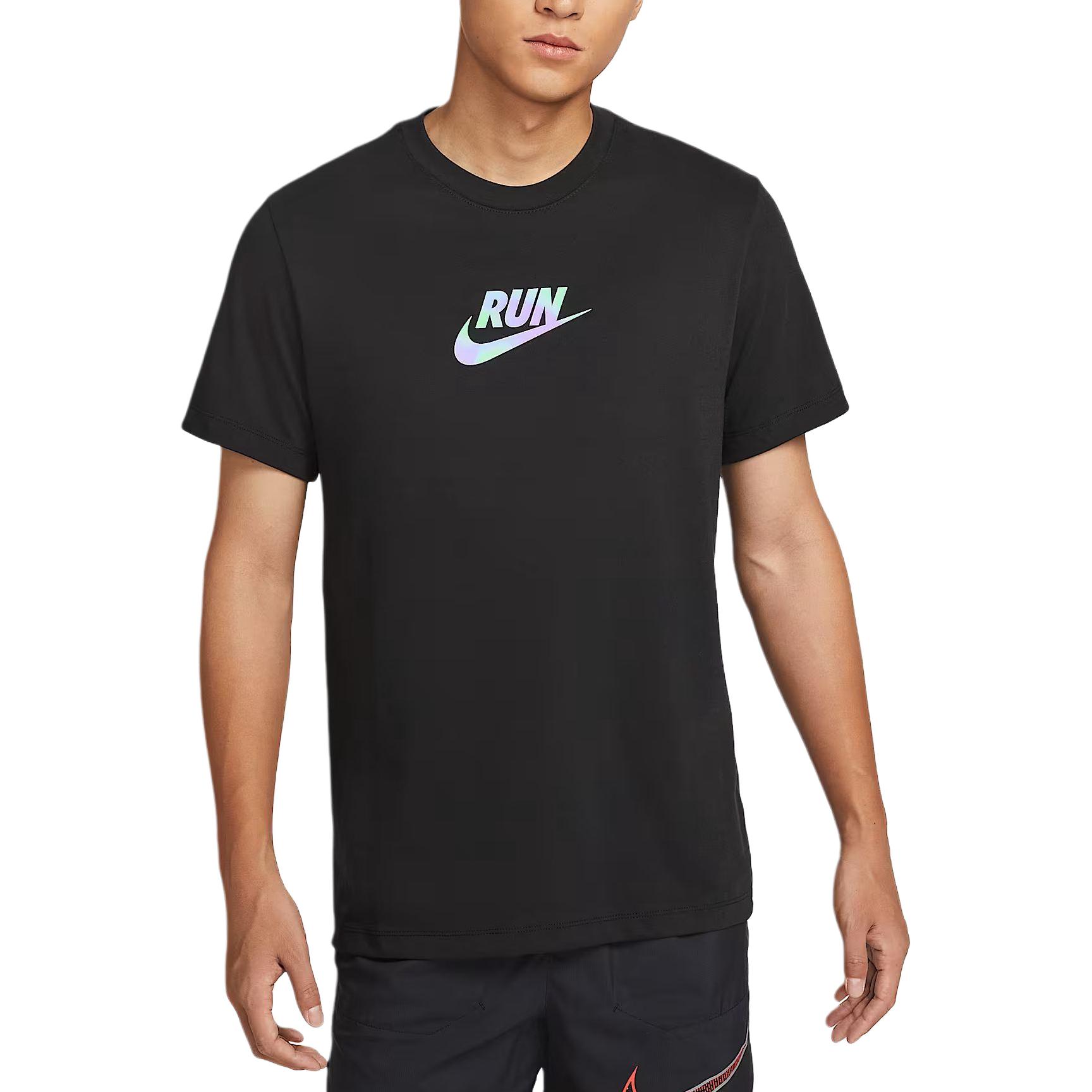 

Футболка для бега Dri Fit мужская Nike, черный