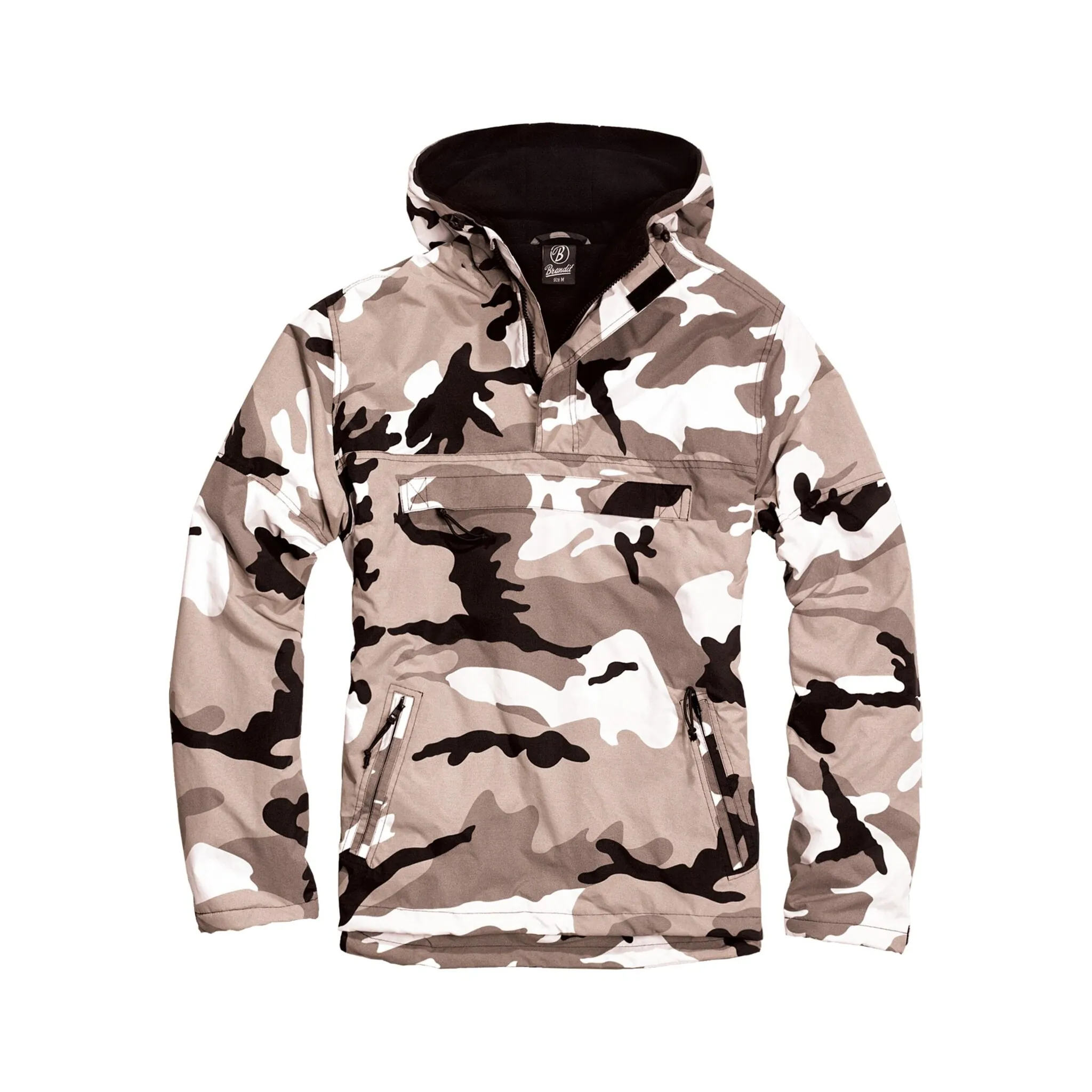 

Анорак Brandit "Мужская флисовая ветровка Brandit" (1 шт.), с капюшоном, цвет Snowcamo