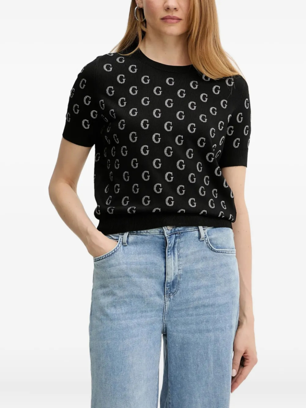 

Футболка с логотипом GUESS USA, черный