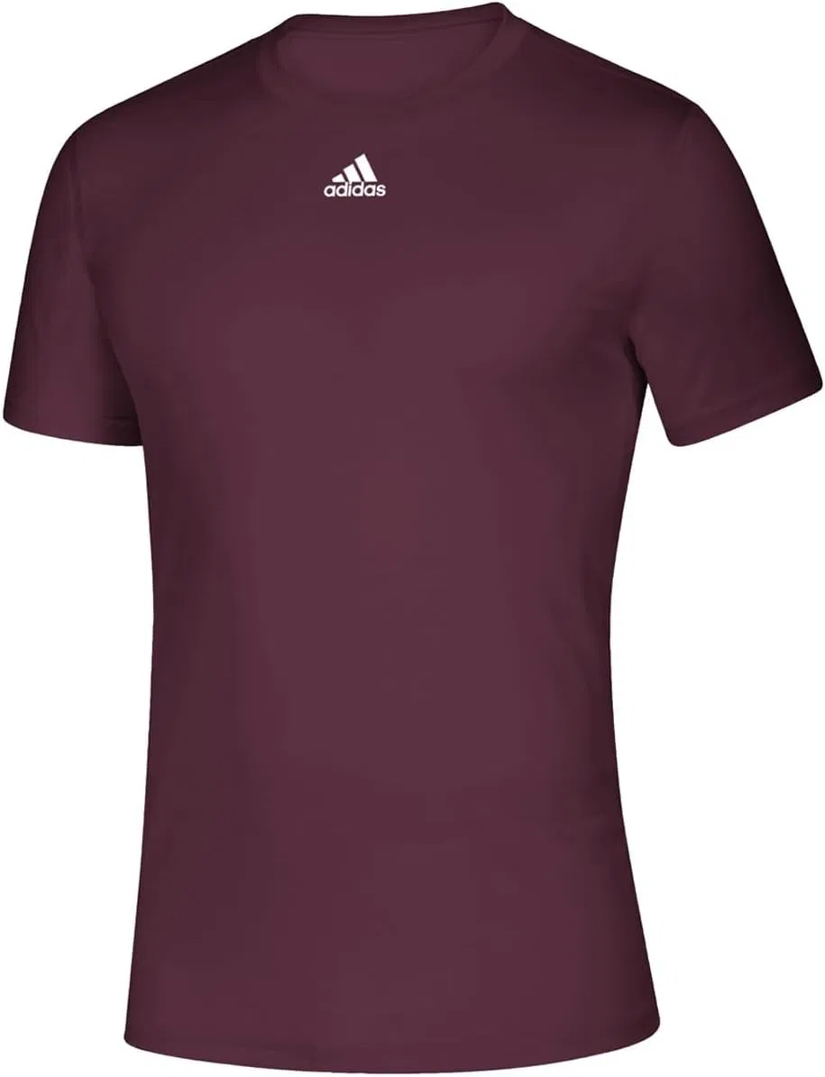 Футболка с коротким рукавом adidas, марун-белый