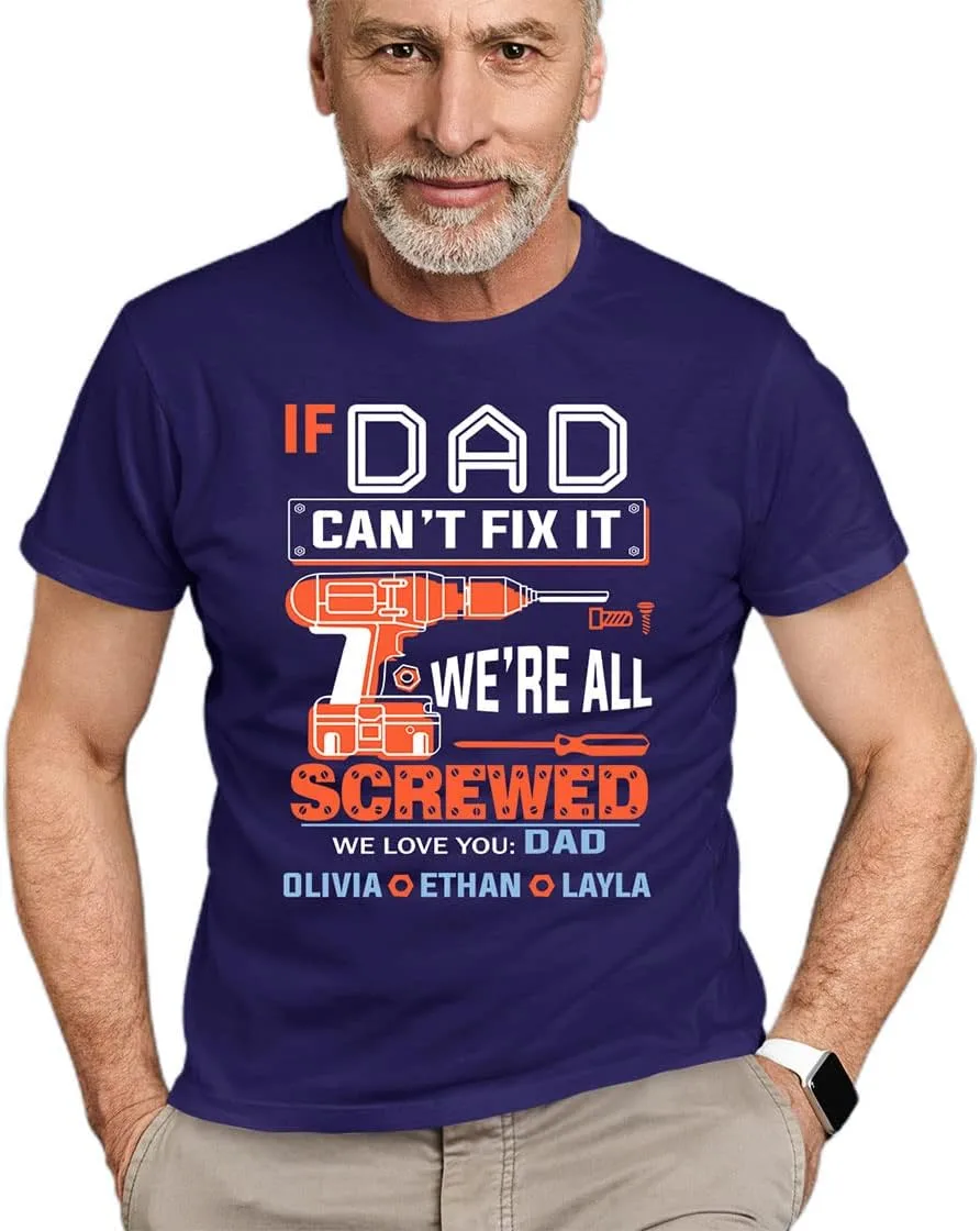 

Футболка Unisex с принтом "Best Dad Ever" и именем IZI POD