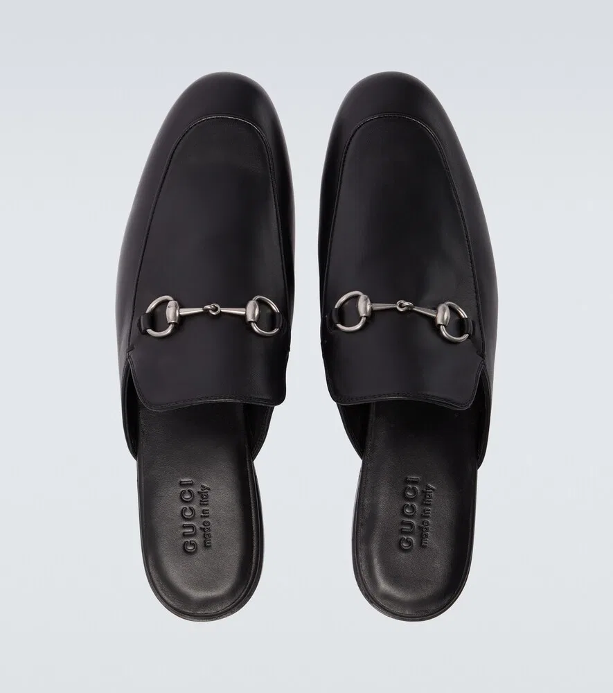 Кожаные мюли Jordan Gucci, черный — фото 4
