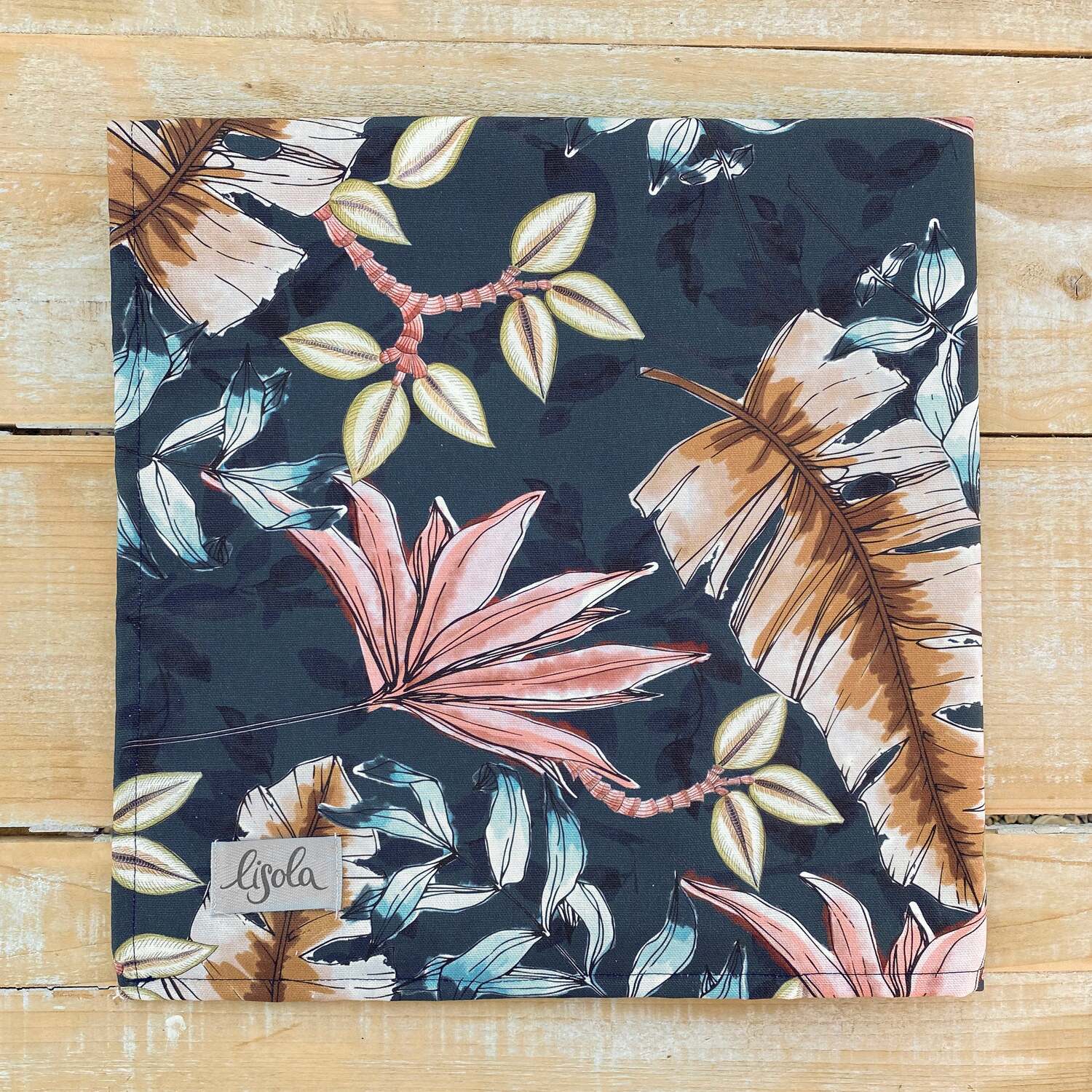 

Скатерть из чистого хлопка с цветочным узором - Gilda Lisola, синий, Rotonda 200cm