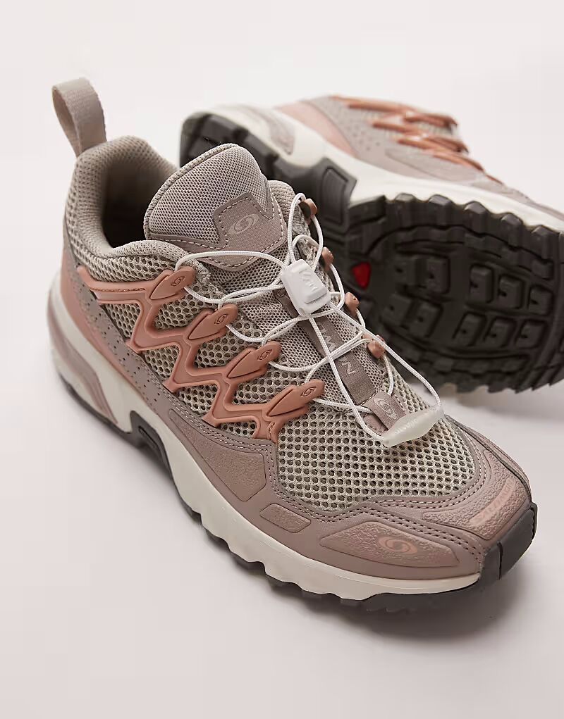 Кроссовки Salomon ACS + OG серого и розового цвета — фото 4