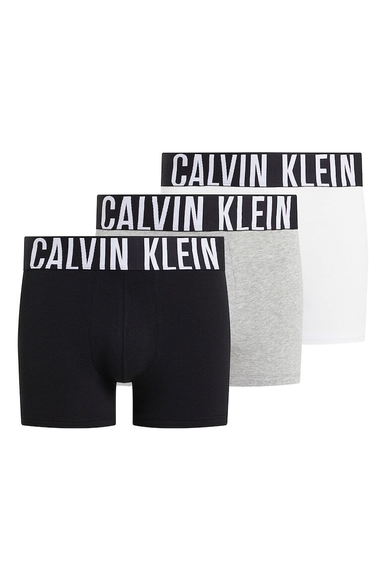 

Боксеры с логотипом на поясе - 3 пары Calvin Klein, черный