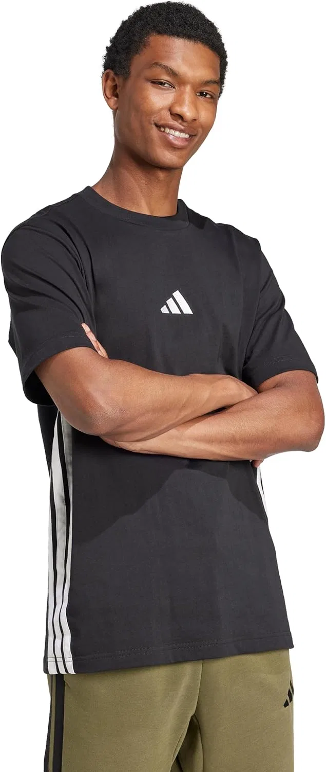 Мужская футболка Adidas Essentials Single Jersey с тремя полосками — фото 3