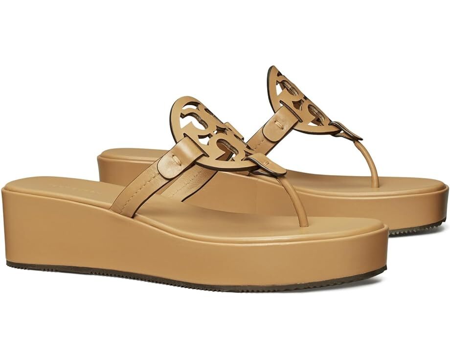 Сандалии Tory Burch Miller Wedge 25mm, цвет Ginger Shortbread