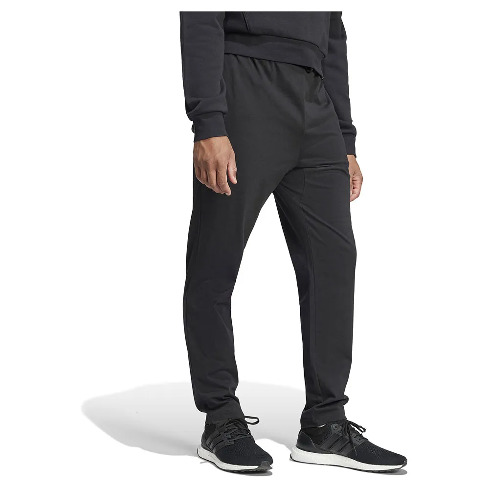 Джоггеры adidas Essentials Small Logo Single Jersey, черный — фото 4