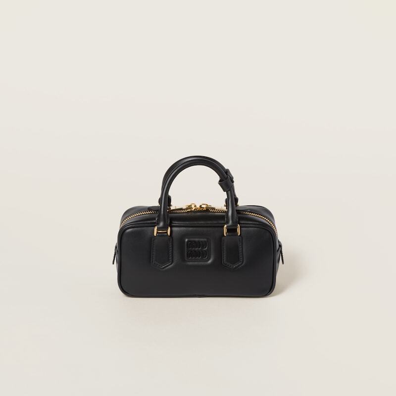 

Кожаная сумка Аркадия Miu Miu, черный