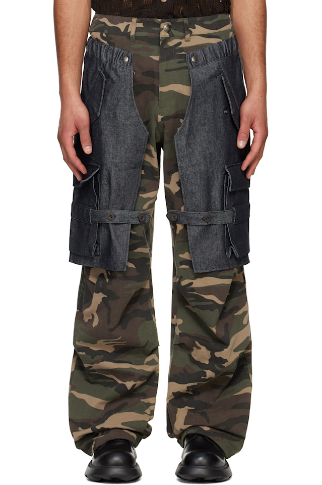 

эксклюзивные многослойные карго-штаны raptor цвета navy от Ssense Andersson Bell, мультиколор