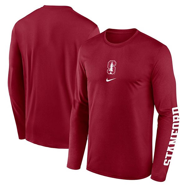 

Мужская футболка с длинным рукавом cardinal stanford cardinal primetime center lockup two-hit legend Nike