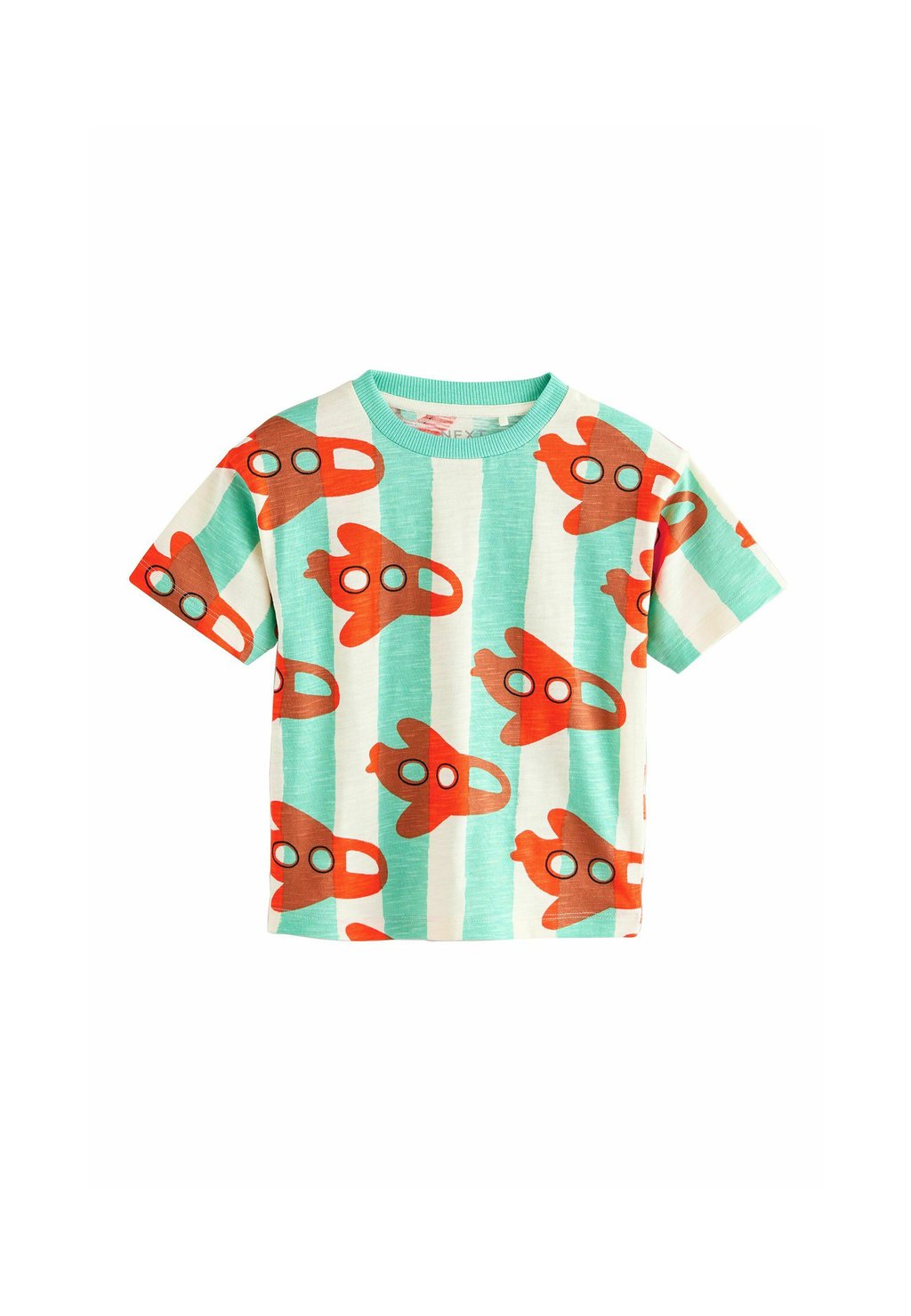 

Футболка с принтом REGULAR FIT - SHORT SLEEVE STRIPE Next, зеленый