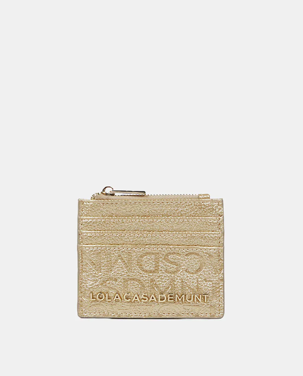 

Держатель для карт из искусственной кожи Monogram Lola Casademunt, золотой