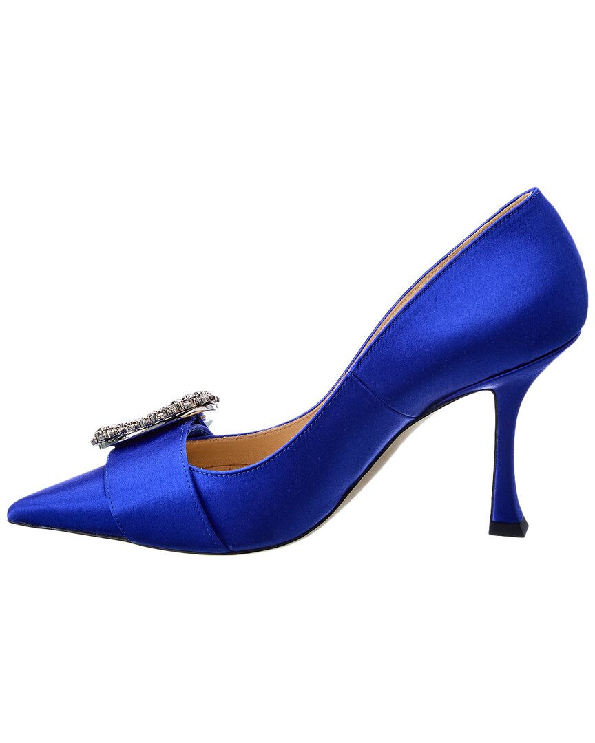 Сатиновые туфли-лодочки Jimmy Choo Melva 90, синий — фото 2