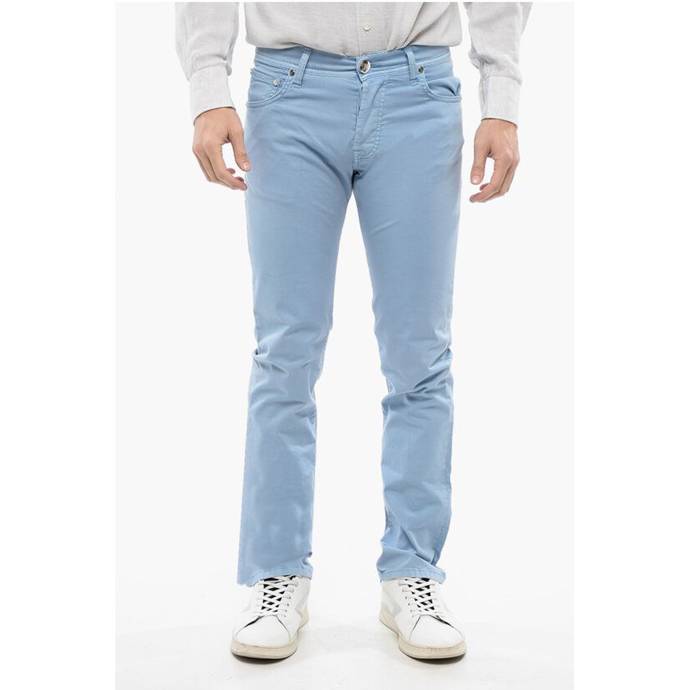 

ID LUXURY DENIM Тон-в-тон вышитые джинсы Corneliani, Light Blue