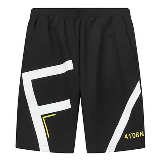 

Шорты woven shorts loose full print casual sports pants black Fila, черный