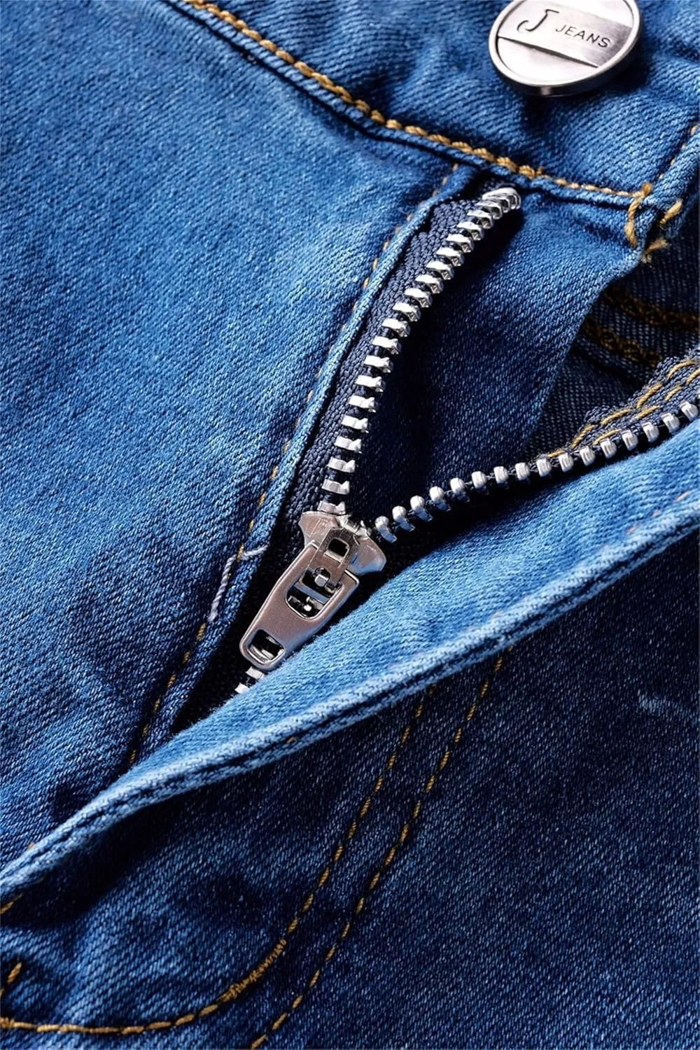 Женские джинсы-клеш 2025 Mid Rise Stretchy Distressed Denim — фото 4