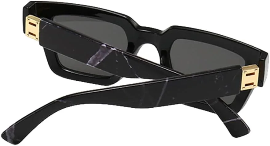 

MUTYNE Модные квадратные женские солнцезащитные очки класса люкс, винтажные, конфетного цвета, прозрачные, градиентные, мужские панк-солнцезащитные очки, Black Clear