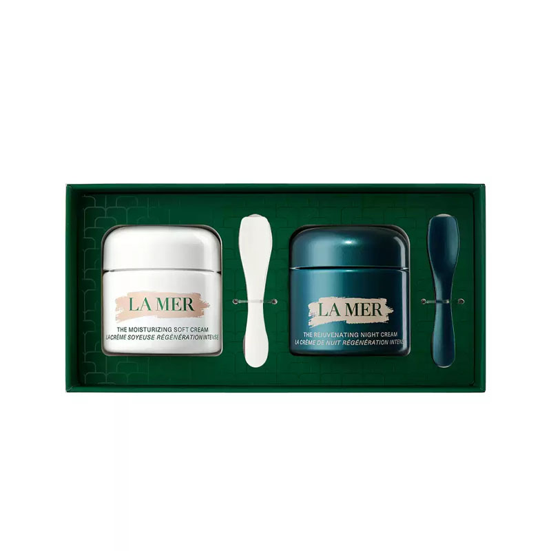 Набор La Mer — Одежды Hailanzhimi Miracle Cloud Velvet Frost Night Cream с восстанавливающим кремом для лица 60мл+60мл — фото 3