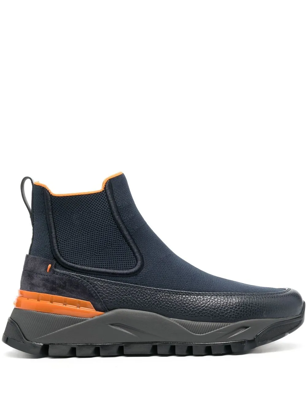 

Ботинки челси с контрастными вставками Santoni, синий