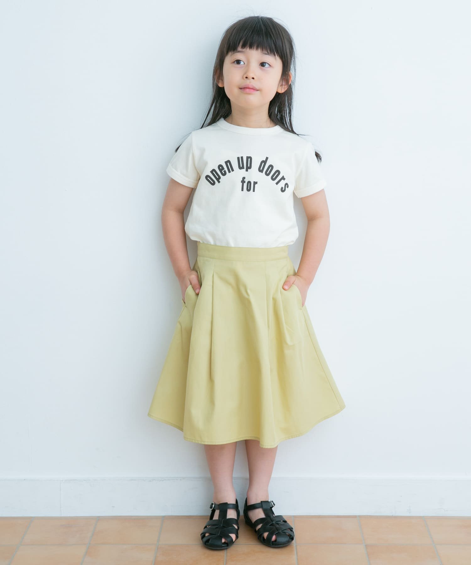 Детская юбка-клеш с защипами на талии "Parent-Child Link" URBAN RESEARCH DOORS, GINGHAM — фото 3
