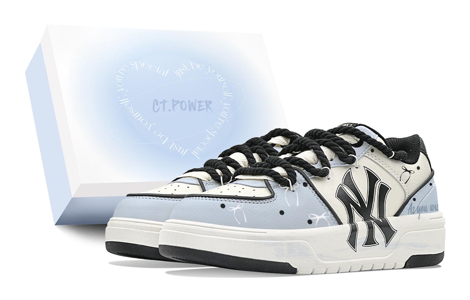 

Кроссовки MLB Chunky Liner Skateboarding Shoes Unisex Low-top White, синий