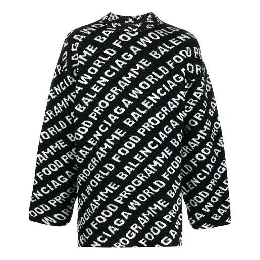 

Свитер world food programme allover sweater 'black' Balenciaga, черный